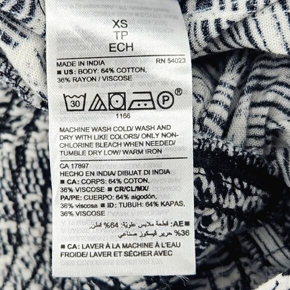 Old Navy Cami Jumpsuit Size XS Womens Black White Palm Print Sleveless Wide Leg - Picture 11 of 11